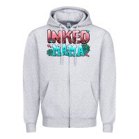 Heather Grey inked mama Zipper Hoodie - AdoDesignShop