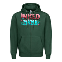 Sports Green inked mama Zipper Hoodie - AdoDesignShop