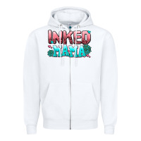 White inked mama Zipper Hoodie - AdoDesignShop