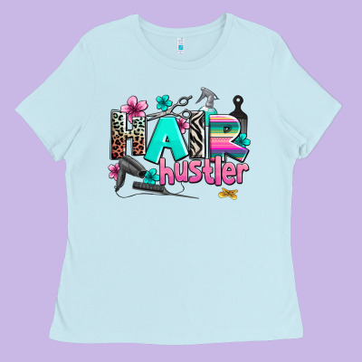 Hair Hustler Ladies Tee Designed By Adodesignshop