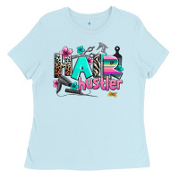 Baby Blue hair hustler Ladies Tee - AdoDesignShop