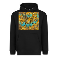 Black Bumble Bees Heavyweight Hoodie - LillyAllenDesigns