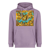 Lavender Bumble Bees Heavyweight Hoodie - LillyAllenDesigns