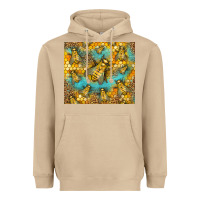 Mushroom Bumble Bees Heavyweight Hoodie - LillyAllenDesigns