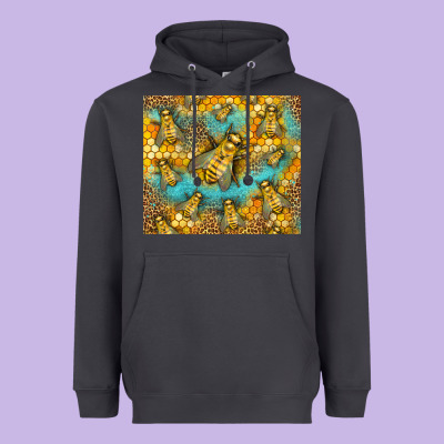 Bumble Bees Heavyweight Hoodie Designed By Lillyallendesigns