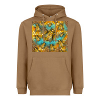 Toasted Coconut Bumble Bees Heavyweight Hoodie - LillyAllenDesigns