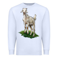 White Kiko Goat Premium Sweatshirt - LillyAllenDesigns