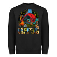 Black camping Heavyweight Sweatshirt - texasbilliewilder