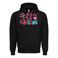 Black refuse to sink Zipper Hoodie - JahusDesignShop