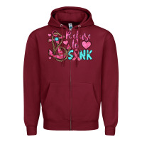 Burgundy refuse to sink Zipper Hoodie - JahusDesignShop