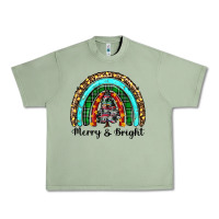 Oil Green merry and bright rainbow christmas Urban Heavy Tee - RanaPortraitStore