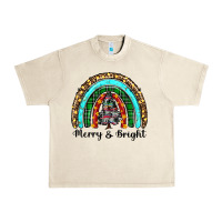Sandshell merry and bright rainbow christmas Urban Heavy Tee - RanaPortraitStore