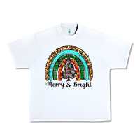 Merry And Bright Rainbow Christmas Urban Heavy Tee | Teevron