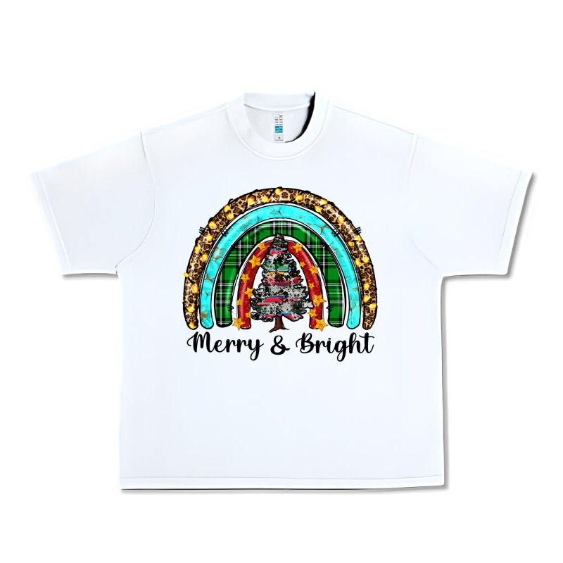 Merry And Bright Rainbow Christmas Urban Heavy Tee by RanaPortraitStore | Teevron