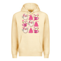 Pina Colada retro doodle pink christmas Premium Hoodie - MaliasSmallBusiness