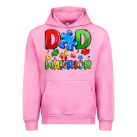 Fuchsia Pink dad of a warrior Urban Hoodie - Artiststas