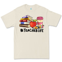 Teacher Life With Books  Pen And Coffee Premium Tee | Teevron