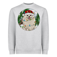 Heather Grey Pomeranian And Farm Heavyweight Sweatshirt - RanaPortraitStore