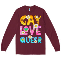 Burgundy gay love queer Long Sleeve Tee - HRA Design Shop