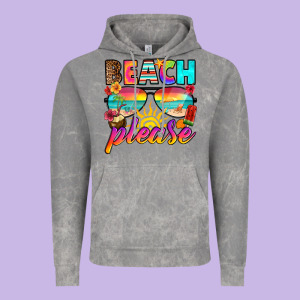 Beach Please Vintage Hoodie Designed By Ranaportraitstore