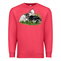 Cardinal two baby nigerian dwarf goat Premium Sweatshirt - LillyAllenDesigns