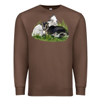 Chestnut two baby nigerian dwarf goat Premium Sweatshirt - LillyAllenDesigns