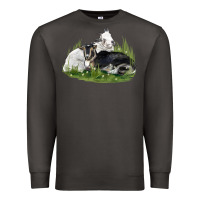 Smoke two baby nigerian dwarf goat Premium Sweatshirt - LillyAllenDesigns
