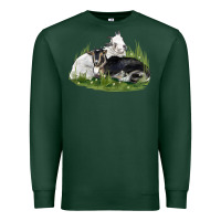 Sports Green two baby nigerian dwarf goat Premium Sweatshirt - LillyAllenDesigns