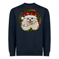 Navy Christmas pomeranian Heavyweight Sweatshirt - RanaPortraitStore