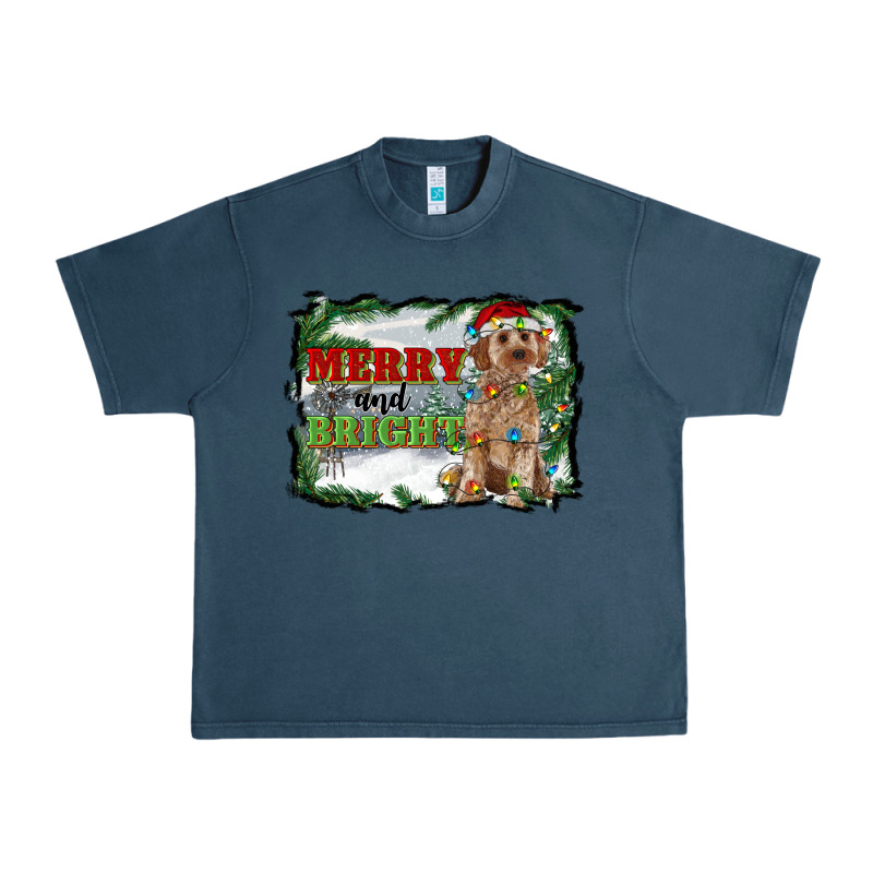Merry And Bright Cockapoo Urban Heavy Tee by RanaPortraitStore | Teevron