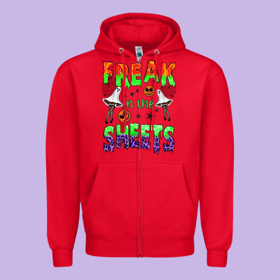 Freak In The Sheets Zipper Hoodie Designed By Bundleandbundleshop