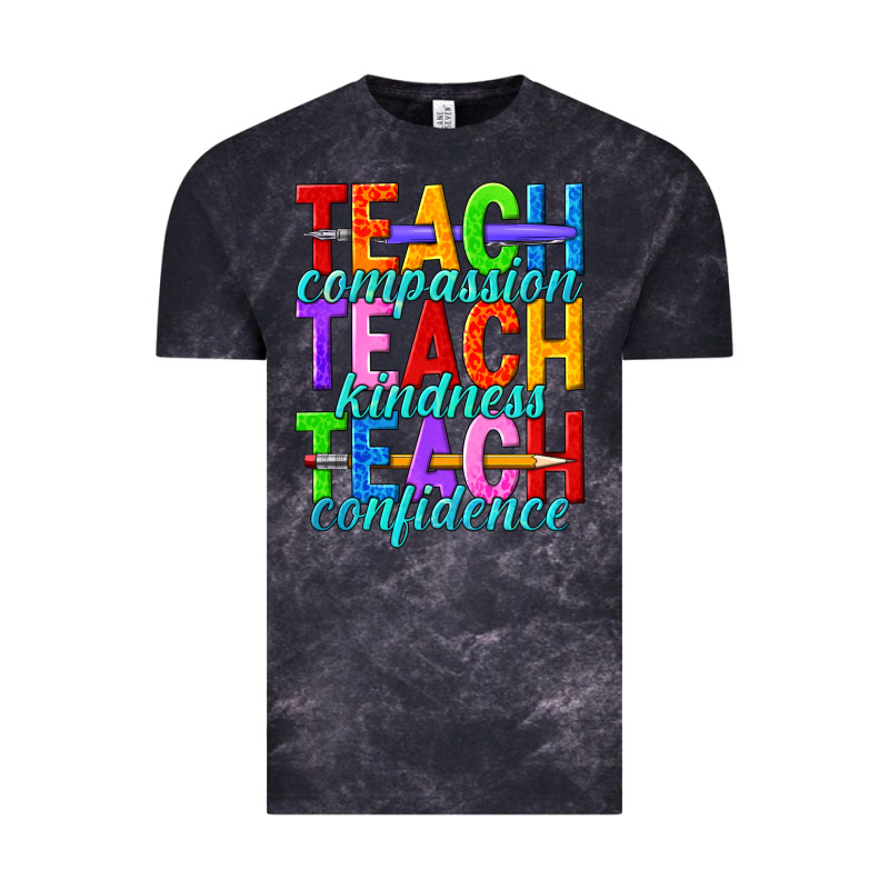 Teach Compassion Teach Kindness Teach Confidence Vintage Tee by texasbilliewilder | Teevron