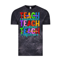 Cloud Black teach compassion teach kindness teach confidence Vintage Tee - texasbilliewilder