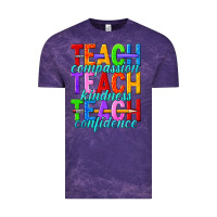 Cloud Purple teach compassion teach kindness teach confidence Vintage Tee - texasbilliewilder