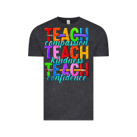 Vintage Black teach compassion teach kindness teach confidence Vintage Tee - texasbilliewilder