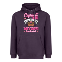 Plum As A Capricorn Girl I Was Born With My Heart On My Sleeve And A Mouth Heavyweight Hoodie - Jasminsmagicworld