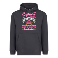 Smoke As A Capricorn Girl I Was Born With My Heart On My Sleeve And A Mouth Heavyweight Hoodie - Jasminsmagicworld