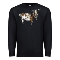 Black Nigerian Dwarf Goat Premium Sweatshirt - LillyAllenDesigns