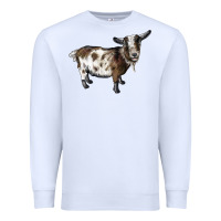 White Nigerian Dwarf Goat Premium Sweatshirt - LillyAllenDesigns