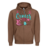 Chestnut give cancer the boot Zipper Hoodie - JahusDesignShop