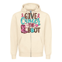 Sandshell give cancer the boot Zipper Hoodie - JahusDesignShop