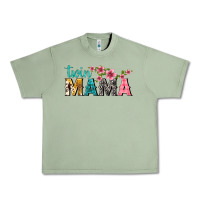 Oil Green twin mama with flowers Urban Heavy Tee - texasbilliewilder