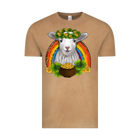 Vintage Camel st patricks day baby sheep shamrocks gold rainbow Vintage Tee - RanaPortraitStore