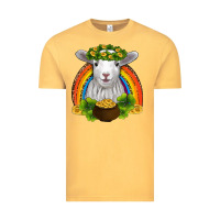 St Patricks Day Baby Sheep Shamrocks Gold Rainbow Vintage Tee | Teevron
