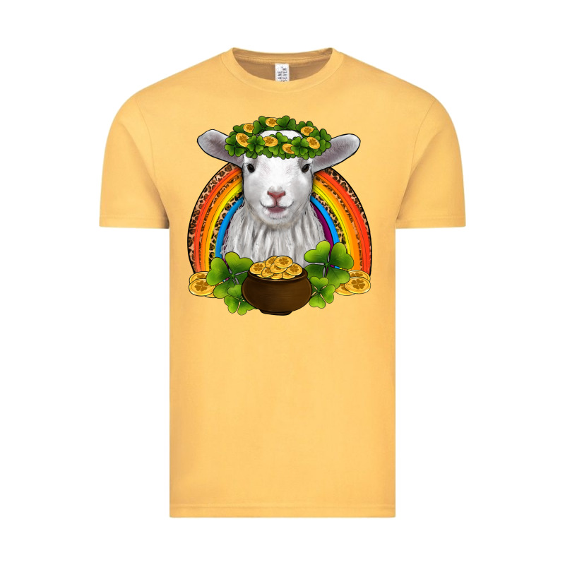 St Patricks Day Baby Sheep Shamrocks Gold Rainbow Vintage Tee by RanaPortraitStore | Teevron