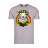 Vintage Zinc st patricks day baby sheep shamrocks gold rainbow Vintage Tee - RanaPortraitStore
