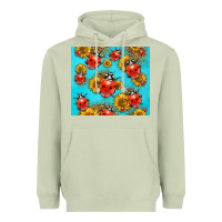 Matcha Western Sunflowers Ladybug Heavyweight Hoodie - LillyAllenDesigns
