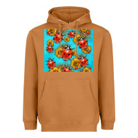 Meerkat Western Sunflowers Ladybug Heavyweight Hoodie - LillyAllenDesigns