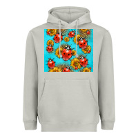 Moon Dust Western Sunflowers Ladybug Heavyweight Hoodie - LillyAllenDesigns