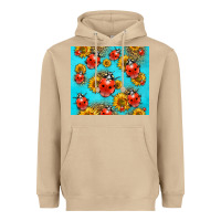 Mushroom Western Sunflowers Ladybug Heavyweight Hoodie - LillyAllenDesigns